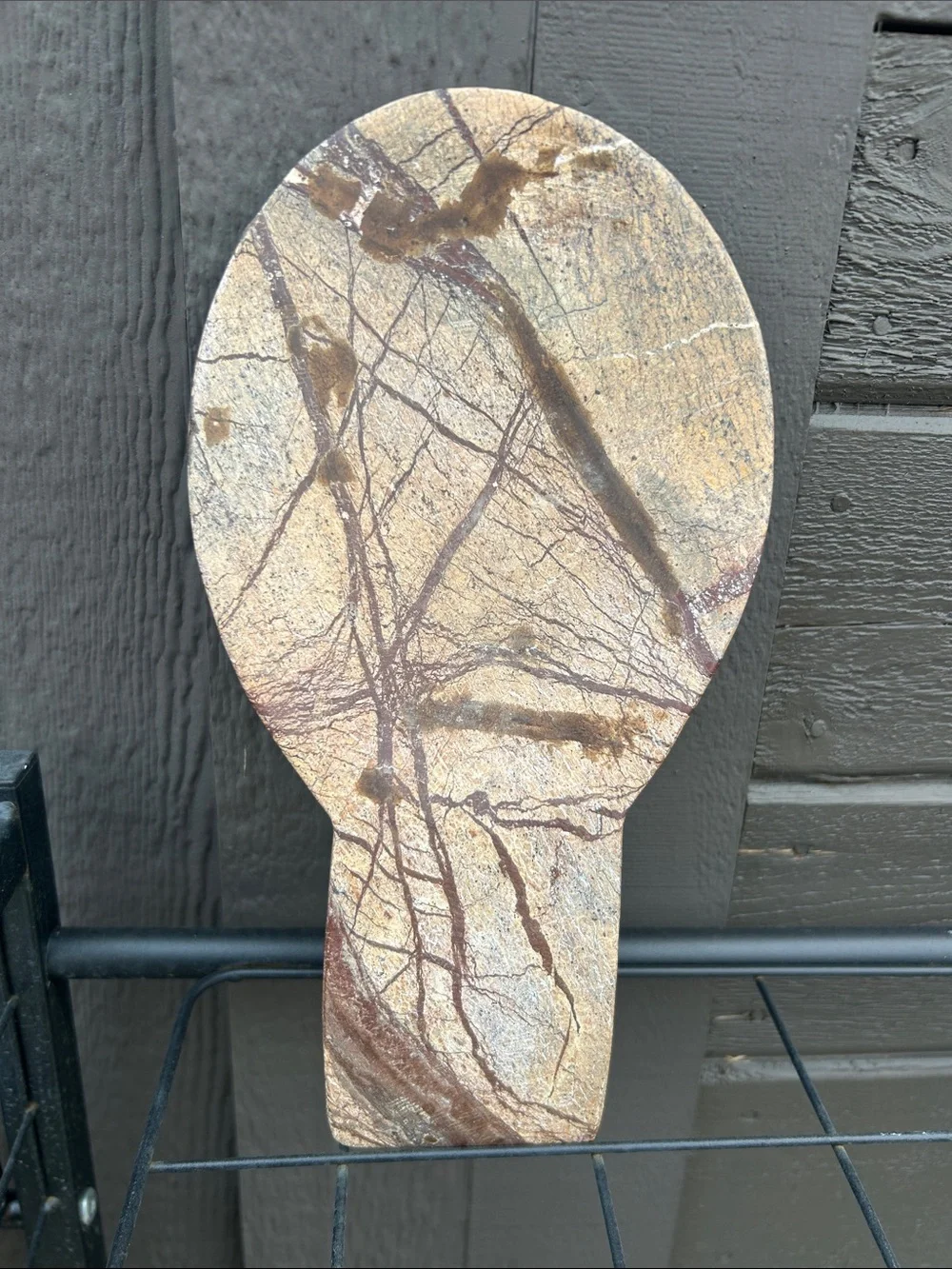 Hand Crafted Rainforest Marble Stone Spoon Rest